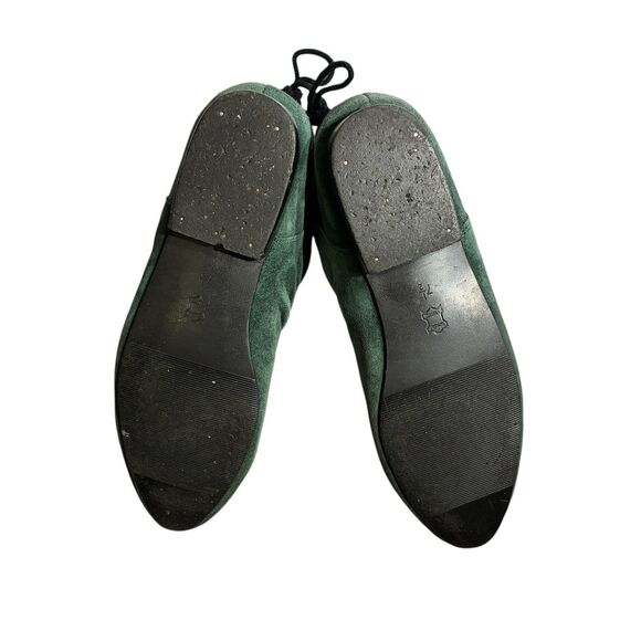 Stagelight Women’s Green Velvet Suede Slouch Flat Boots Size 7.5. Round Toe - Picture 8 of 9